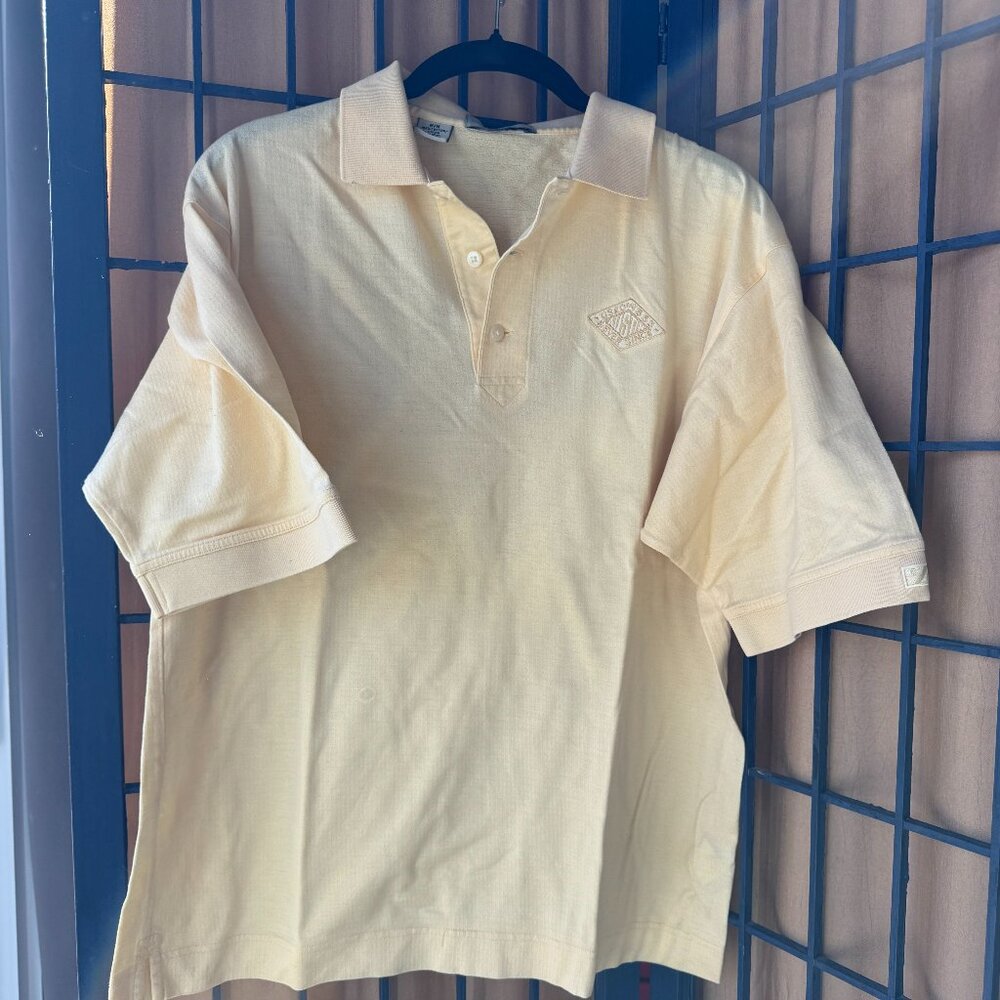 Cutter & Buck Cream Golf Polo Men’s Medium Short Sleeve Embroidered